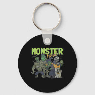 Porte-clés Monster Mash Vintage Fantôme Halloween drôle