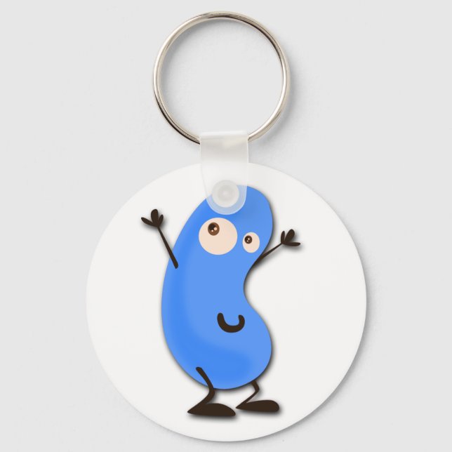 Porte-clés Monstre de haricot bleu (Recto)