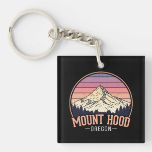 Porte-clés Mont Hood coloré Oregon – Voyage Rétro