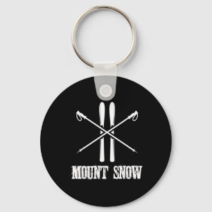 Porte-clés Mont Snow Ski Skieur Bâtons de Ski Nordique Descen