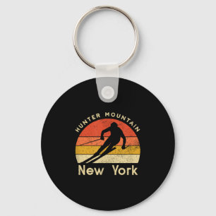 Porte-clés Montagne Chasseur de ski vintage New York Mountain