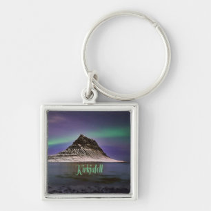 Porte-clés Montagne de Kirkjufell en Islande Lumières du Nord