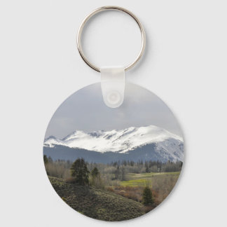 Porte-clés montagne nuageuse