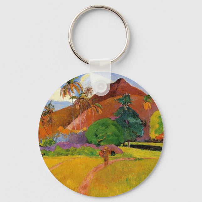 Porte-clés "Montagnes à Tahiti" - Porte - clé Paul Gauguin (Recto)