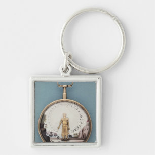 Porte-clés Montre de poche soutien-gorge-en-l'air enfermée