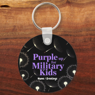 Porte-clés Montre ton soutien avec un Pissenlit Purple Up for