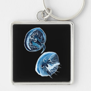 Porte-clés MoonJellyfish aquarelle art