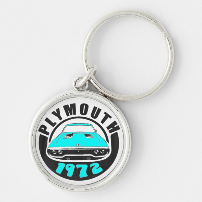 Porte-clés Mopar - 1972 Plymouth Roadrunner Petty Blue (Devant)