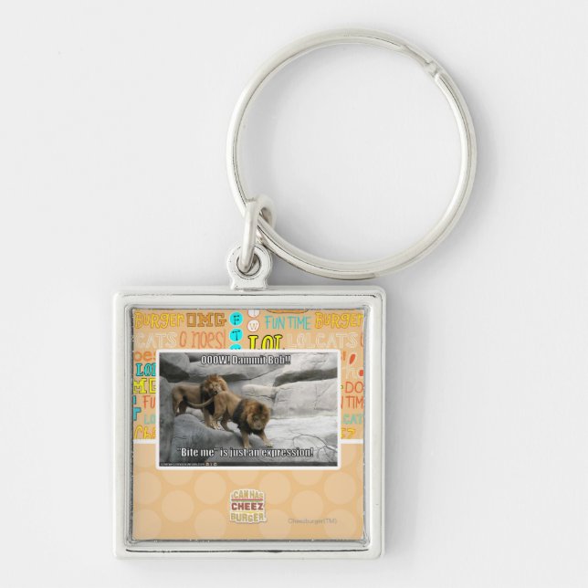 Porte-clés Mordez-moi est juste une expression ! (Devant)