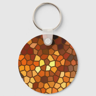 Porte-clés Mosaïque d'automne Abstrait