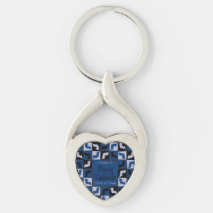 Porte-clés Mosaïque de chauve-souris d'Halloween