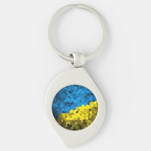 Porte-clés Mosaïque du drapeau ukrainien