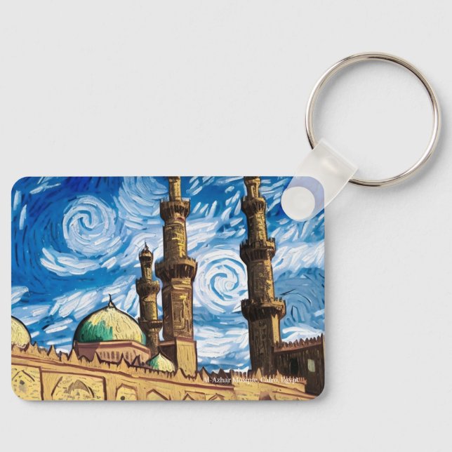 Porte-clés Mosquée Al-Azhar, Le Caire, Egypte sur un anneau (Recto)