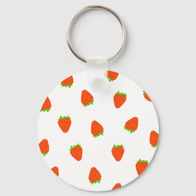 Porte-clés motif à fraise (Recto)