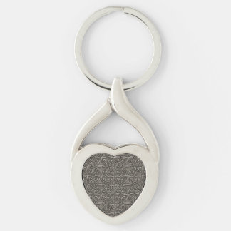 Porte-clés Motif celtique d'ovales relié par argent brillant