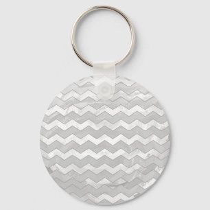 Porte-clés Motif Chevron Gris Ciel Pluvieux
