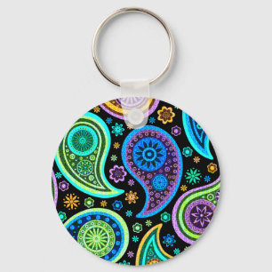 Porte-clés Motif coloré Paisley
