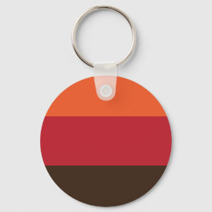 Porte-clés motif couleur Vintage les années 70 rétro 3 bandes