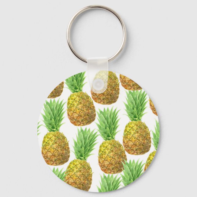 Porte-clés Motif d'aquarelle ananas (Recto)