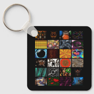 Porte-clés Motif d'arts pop décoratifs