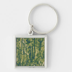 Porte-clés Motif de camouflage d'écorce d'arbre