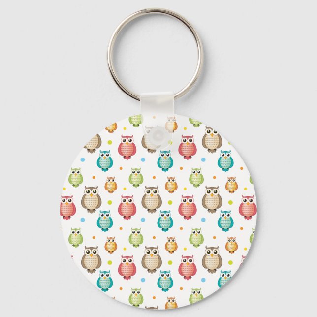 Porte-clés Motif de choux multicolores mignons (Recto)