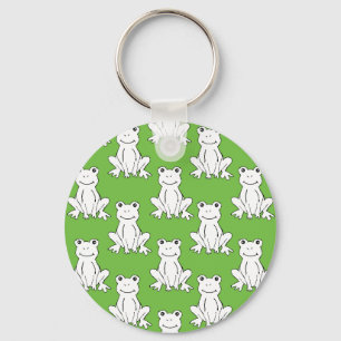 Porte-clés Motif de de grenouille Motif vert mou