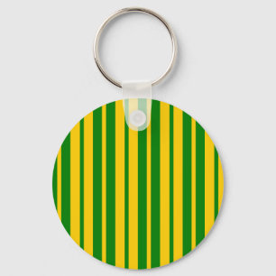 Porte-clés Motif de design de rayures élégantes vert jaune