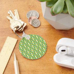 Porte-clés Motif de feuille, motif de feuilles, feuilles vert