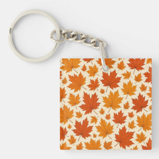Porte-clés Motif de feuilles d'automne