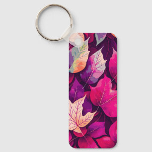 Porte-clés Motif de feuilles d'automne colorées-68218
