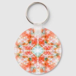 Porte-clés Motif de kaléidoscope orange