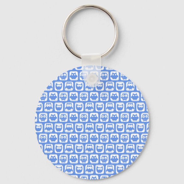 Porte-clés Motif de la Chouette bleue (Recto)