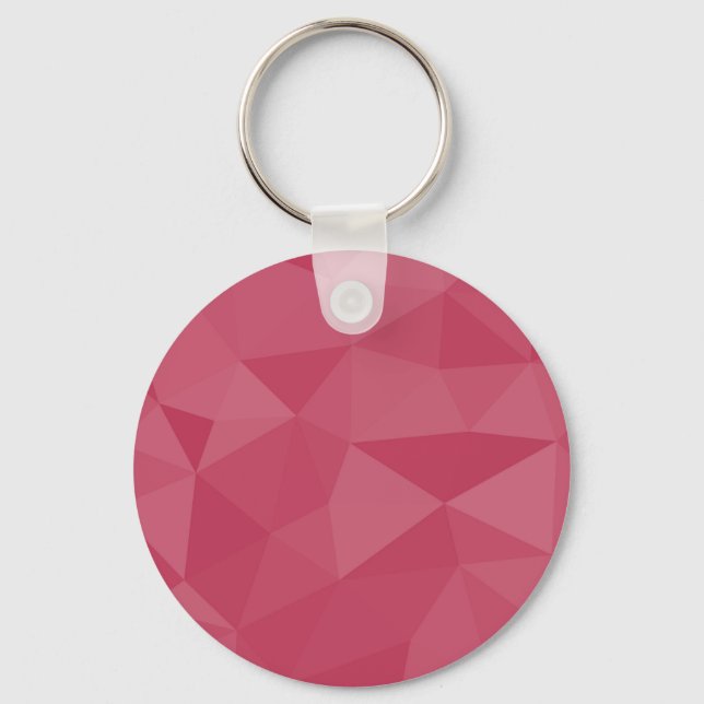 Porte-clés motif de maillage géométrique rose rose (Recto)