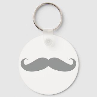 Porte-clés Motif de moustache gris