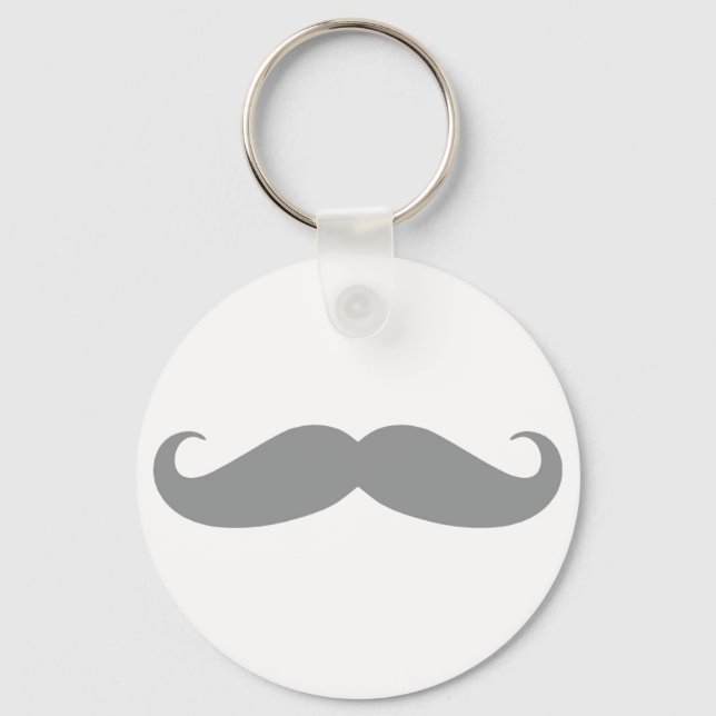 Porte-clés Motif de moustache gris (Recto)