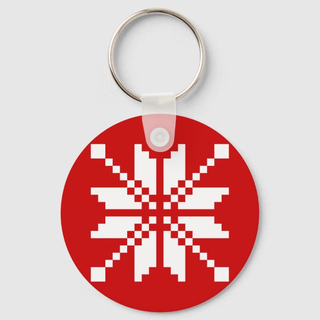 Porte-clés Motif de Noël des flocs de neige de Noël (Recto)