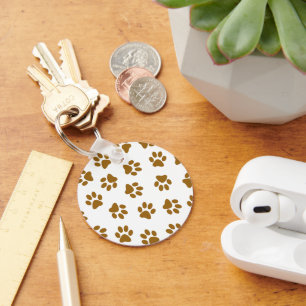 Porte-clés Motif De Pailles, Pailles De Chien, Pailles D'Or O