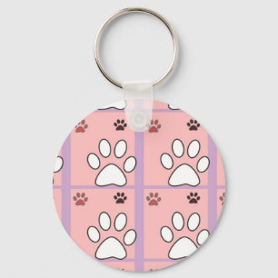 Porte-clés Motif de pattes animales