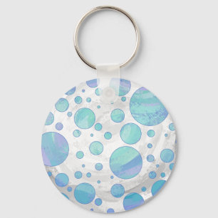 Porte-clés Motif de point Polka bleu Glacier