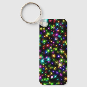 Porte-clés Motif de rayons d'étoile de Noël multicolore