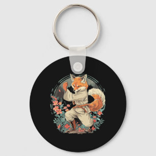 Porte-clés Motif de renard de karaté Taekwondo Jiu-Jitsu MMA