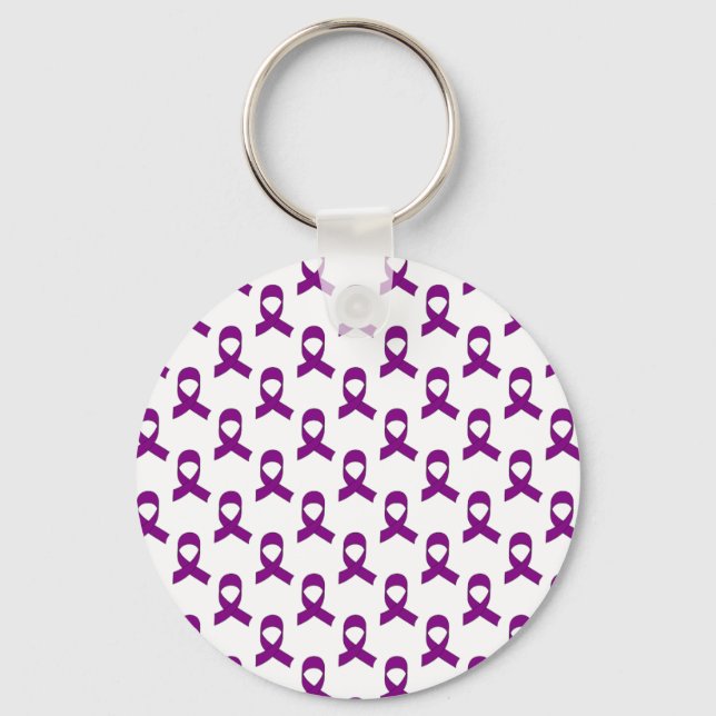 Porte-clés Motif de ruban violet (Recto)