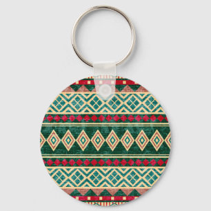 Porte-clés Motif de style africain géométrique Abstrait