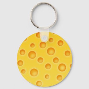 Porte-clés Motif de texture de Cheezy de fromage suisse