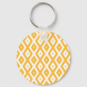 Porte-clés Motif diamant jaune et blanc soleil