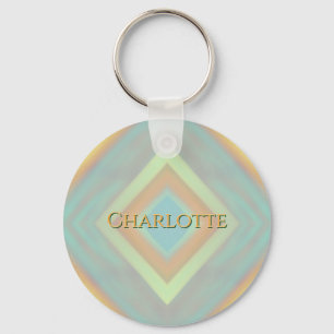 Porte-clés Motif diamant pastel de plage côtière