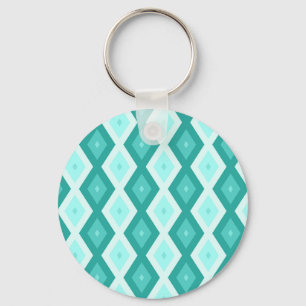 Porte-clés Motif diamant turquoise