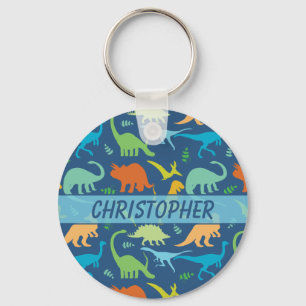 Porte-clés Motif Dinosaure coloré à personnaliser