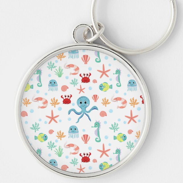 Porte-clés Motif du monde marin (Devant)